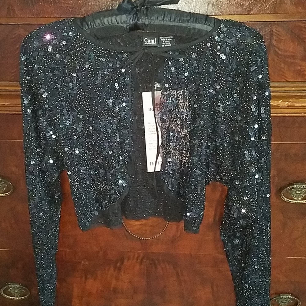 Cami International Sequin black short jacket *